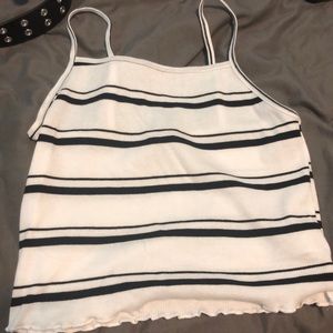 halter top black and white